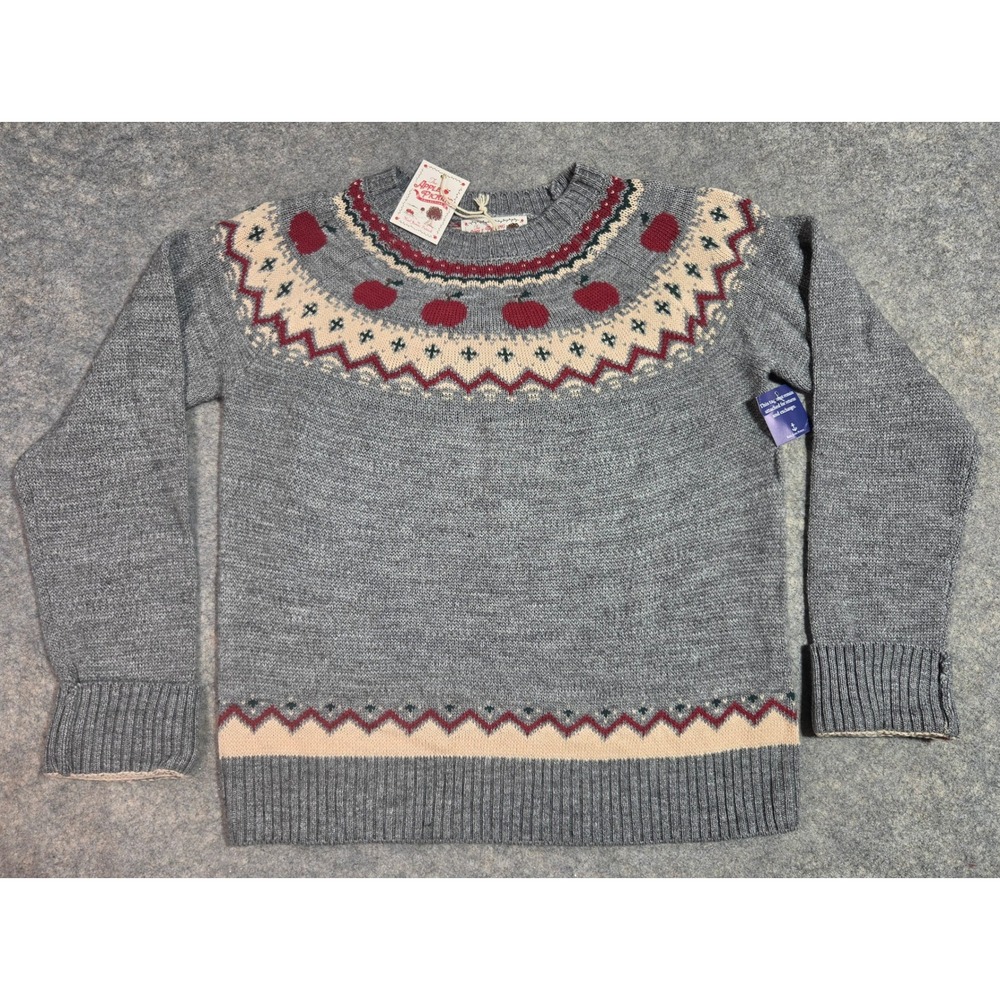 Kiel James Patrick Sz L Apple Picking Fair Isle Wool Blend Fall Cabin Sweater